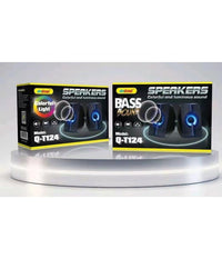 Set Mini Altoparlanti Speakers Per Basso Per Computer Luci Led Colorate Q-t124         