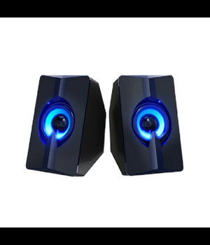 Set Mini Altoparlanti Speakers Per Basso Per Computer Luci Led Colorate Q-t124         