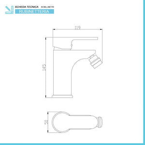 Set miscelatori cromati lavabo bidet e vasca con kit doccia Paco 