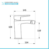 Set miscelatori lavabo alto bidet e doccia a incasso 2 vie nero opaco Erika