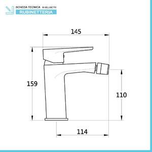 Set miscelatori lavabo alto bidet e doccia a incasso 2 vie nero opaco Erika