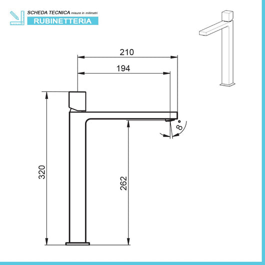 Set miscelatori lavabo alto bidet e doccia a incasso con deviatore Torre