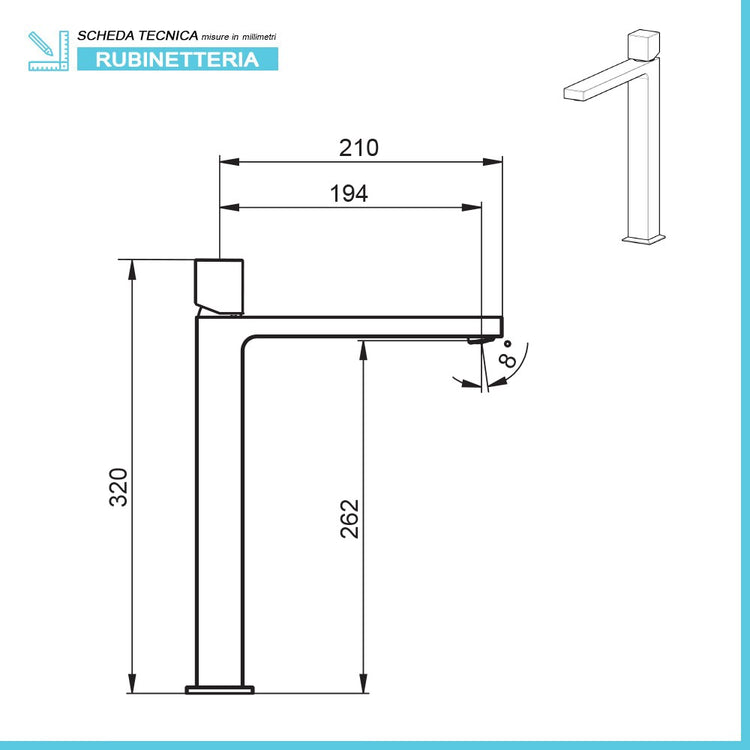 Set miscelatori lavabo alto bidet e doccia a incasso con deviatore Torre