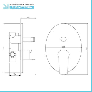 Set miscelatori lavabo alto bidet e doccia incasso con deviatore Juliette