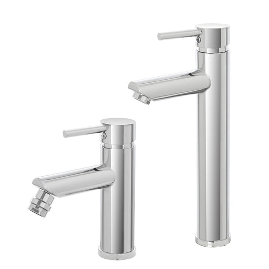 Set miscelatori lavabo alto e bidet cromo lucido con piletta click-clack York