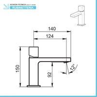 Set miscelatori lavabo bidet e doccia a incasso con deviatore Torre