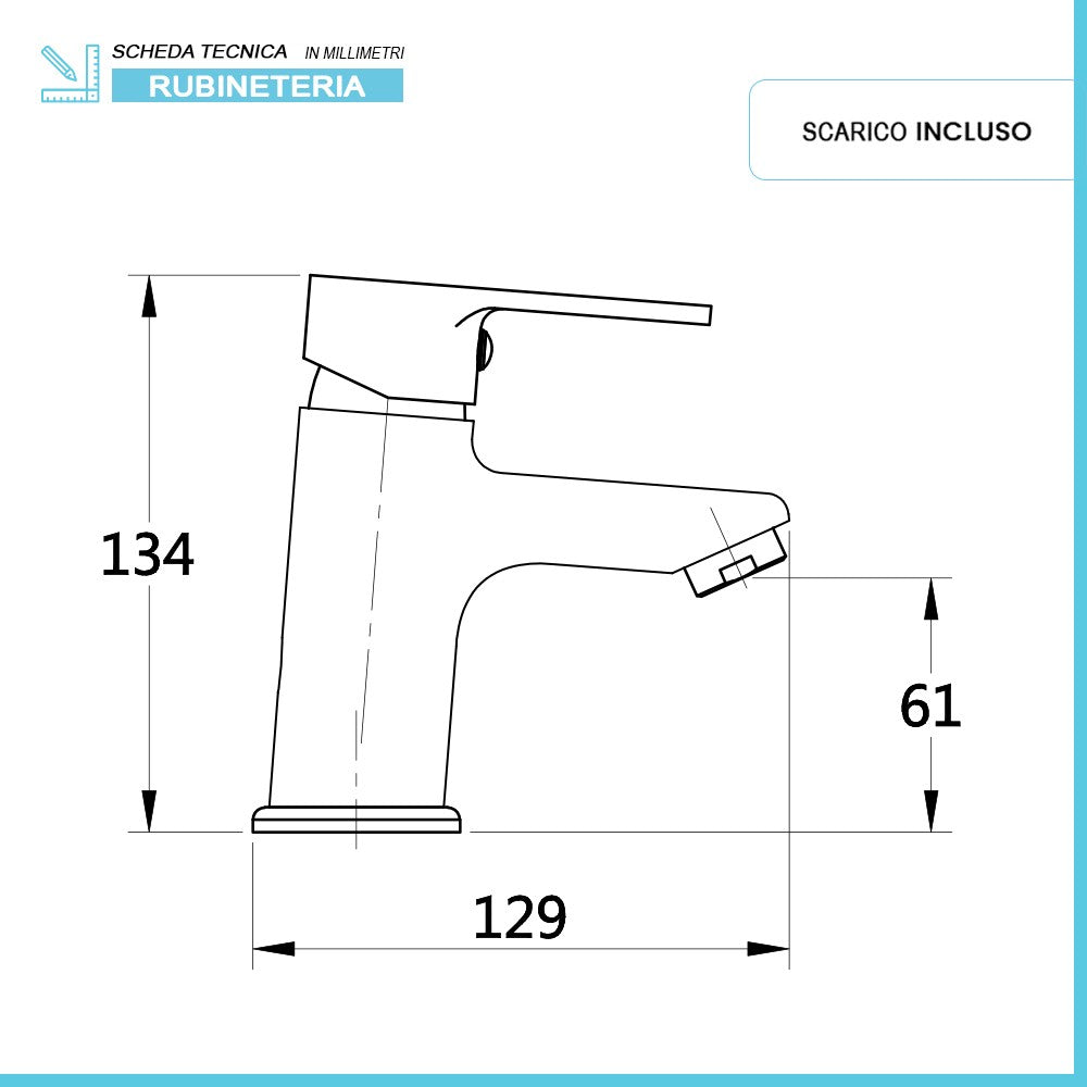 Set miscelatori lavabo bidet e doccia con deviatore scarico incluso Prima