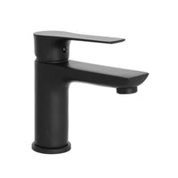 Set miscelatori lavabo bidet e doccia Flat nero opaco con piletta