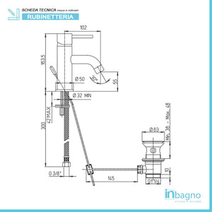 Set miscelatori lavabo bidet e doccia incasso cromati Piralla Essenza scarico incluso