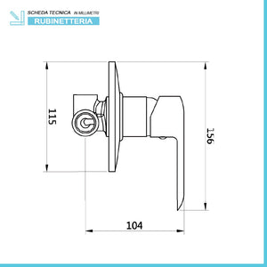 Set miscelatori lavabo bidet e doccia incasso cromati serie Dalila piletta inclusa