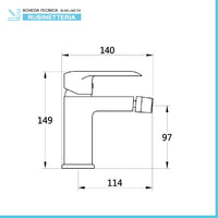 Set miscelatori lavabo bidet e vasca cromati serie Dalila piletta inclusa