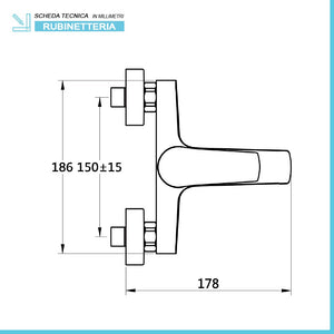 Set miscelatori lavabo bidet e vasca cromati serie Erika piletta inclusa