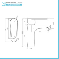 Set miscelatori lavabo bidet incasso doccia con deviatore nichel nero satinato Lizzy