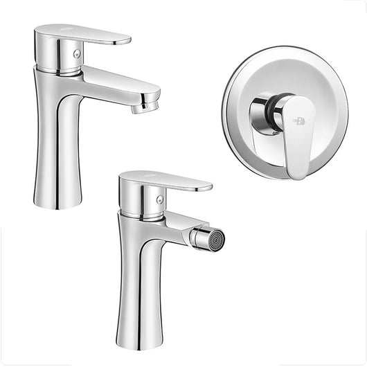 Set miscelatori lavabo bidet incasso doccia cromati Lizzy