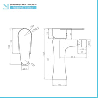 Set miscelatori lavabo bidet vasca cromati serie Lizzy