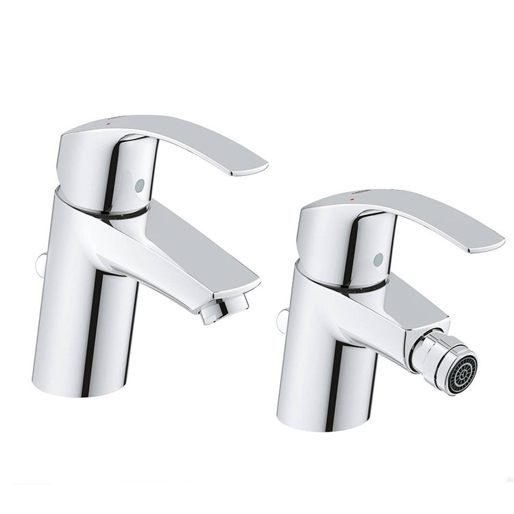 Set Miscelatori Grohe Eurosmart lavabo e bidet in ottone cromato TG S - Feridras