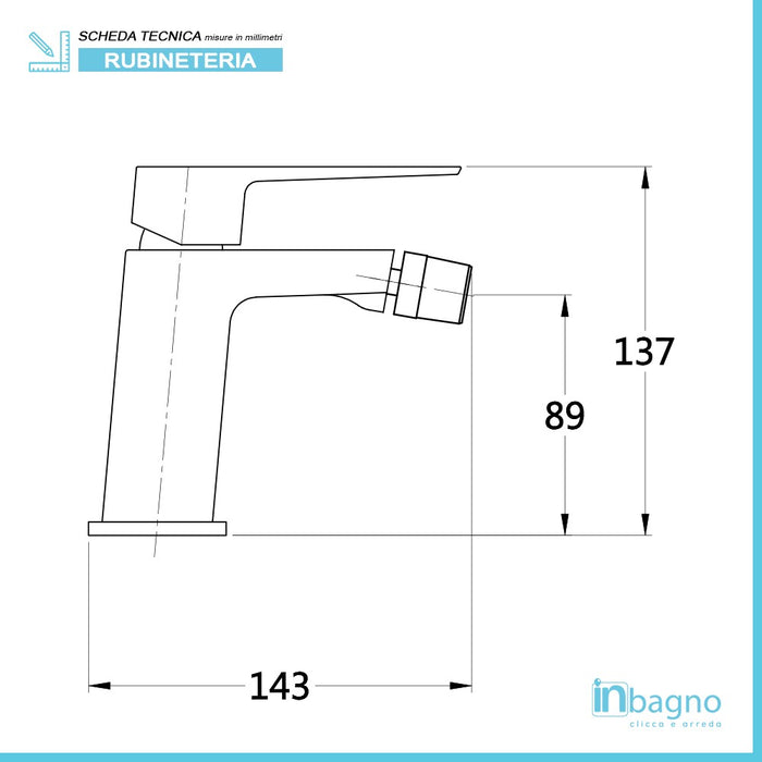 Set miscelatori nero opaco lavabo bidet e doccia a incasso Kubo