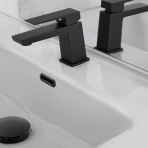 Set miscelatori nero opaco lavabo bidet e doccia a incasso Kubo