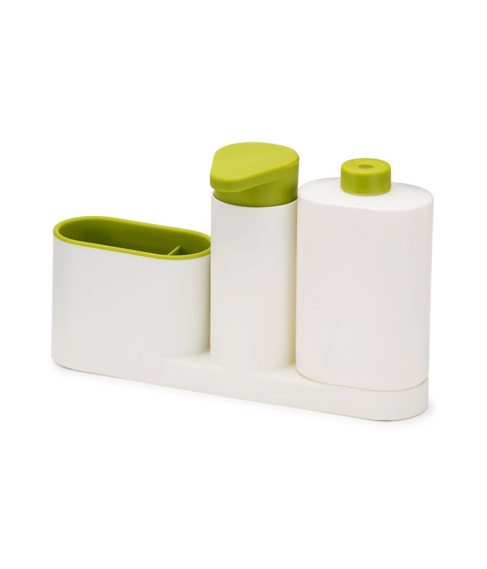 Set Organizer Per Lavello Dispenser Di Sapone Liquido + Bottiglia + Contenitore         