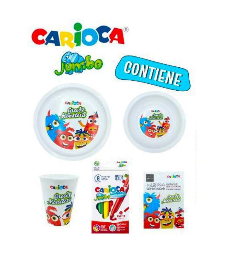 Set Pappa Carioca Per Bambini 3 Pezzi Con Matite Colorate E Album Da Colorare         