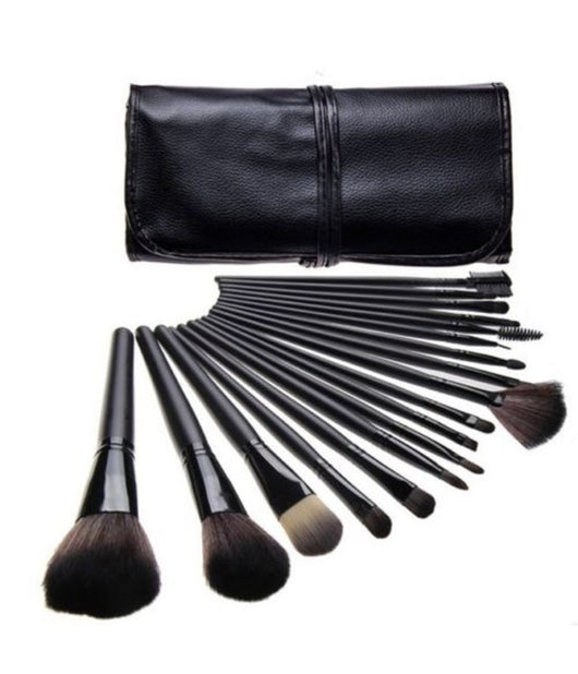 Set Pennelli Trucco 18 Pezzi Make Up Professionale Con Borsetta Porta Pennelli         