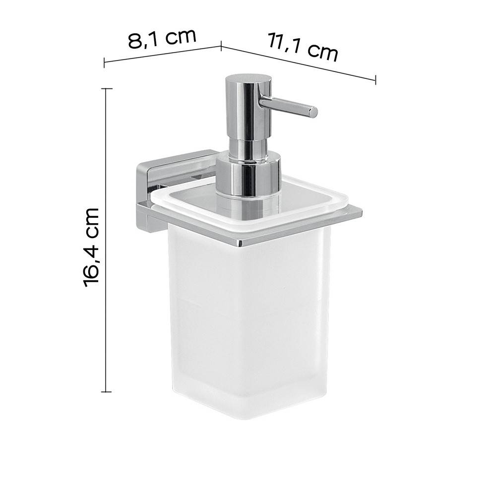 Set portaspazzolini e dosasapone da muro Gedy linea Atena cromato - Gedy