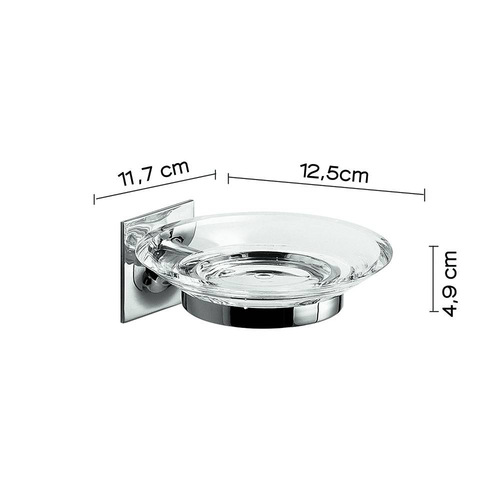 Set portaspazzolini e portasapone da muro Gedy linea Wizard cromato - Gedy