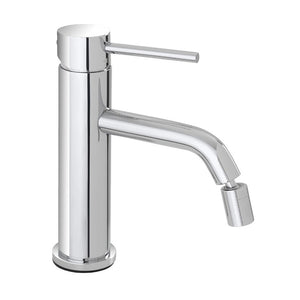 Set rubinetti lavabo alto e bidet in acciaio inox con scarico Nuego