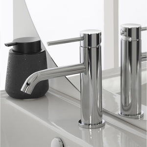 Set rubinetti lavabo e bidet in acciaio inox con scarico incluso Nuego