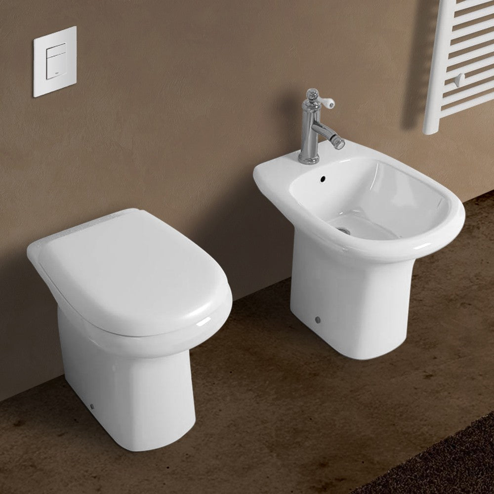 Set sanitari tradizionali Orient in ceramica completi di sedile copriwc