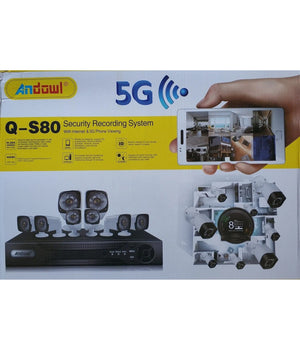 Set Sistema Di Registrazione Sicurezza Cctv Hd Q-s80 Con 8 Canali Telecamere 4k         