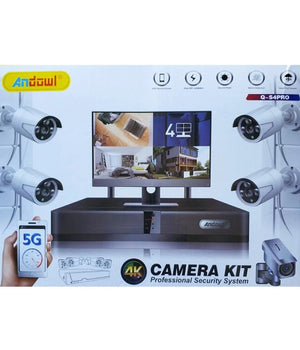 Set Sistema Di Sorveglianza Registrazione 4k Hd Telecamera 4 Canali Cctv Q-s4pro         