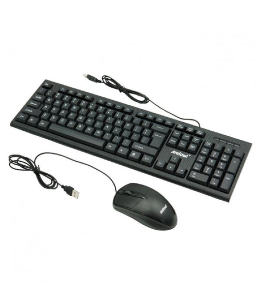 Set Tastiera Mouse Per Gioco Cablati Lingua Inglese Usa Design Ergonomico Q-k20         