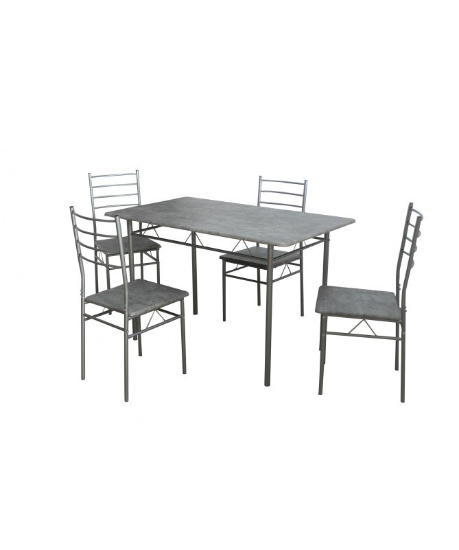 Set Tavolo da pranzo con 4 Sedie Mdf Lisbona