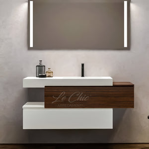 Mobile bagno moderno Future Flow sospeso - 100 cm