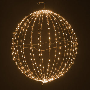 Sfera metallo con 440 led bianco caldo cm ø60