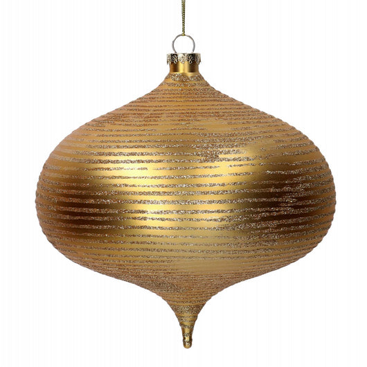 Sfera plastica cipolla glitter oro cm ø20