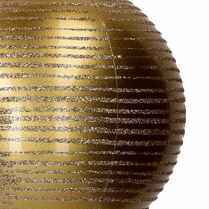 Sfera plastica glitter oro cm ø15h15