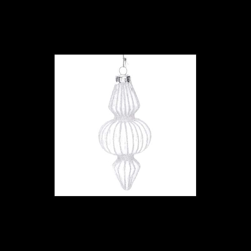 Sfera vetro confezione 4pz bianco cm 27,5x17,5h6,5