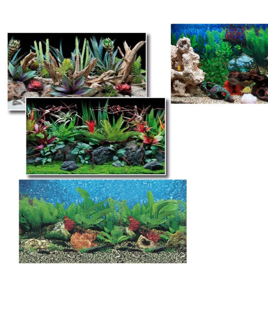 Sfondo Per Acquario 50x115 Cm Pellicole Immagini Esterne Retro Poster         