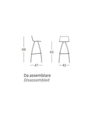 Sgabelli Day Set Da 4 H. 65 In Tecnopolimero Made In Italy Scab Design - Lino 11