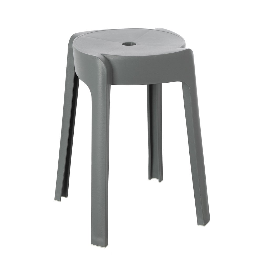 Sgabello bagno multiuso grigio in plastica Fly