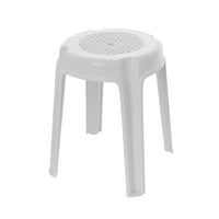 Sgabello Bagno multiuso impilabile in plastica Bianco 35 x 45 cm