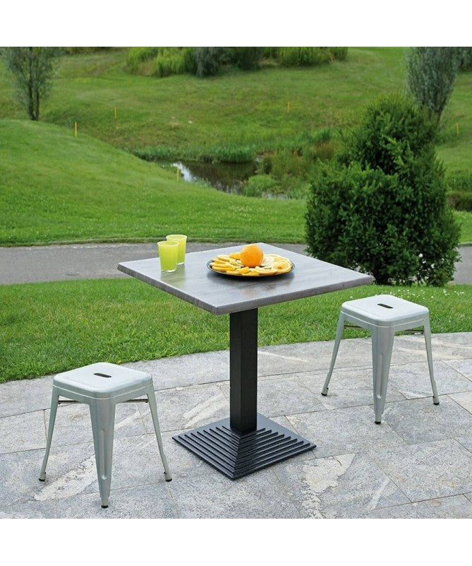 Sgabello MOIA in lamiera galvanizzata - set da 4 grigio