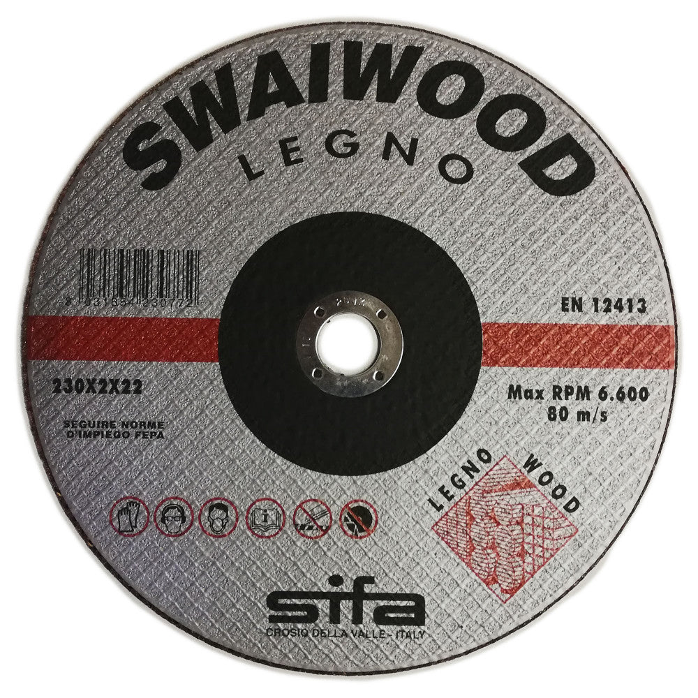 Sifa 115x1,6x22mm disco abrasivo per taglio legno