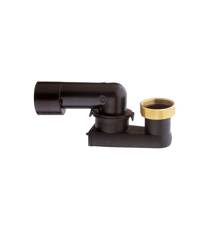 Sifone in plastica regolabilecon dado ottone 1 1/4, 1 1/2 per colonna, con scarico ad innesto diam. 40, diam. 50 cod 77073