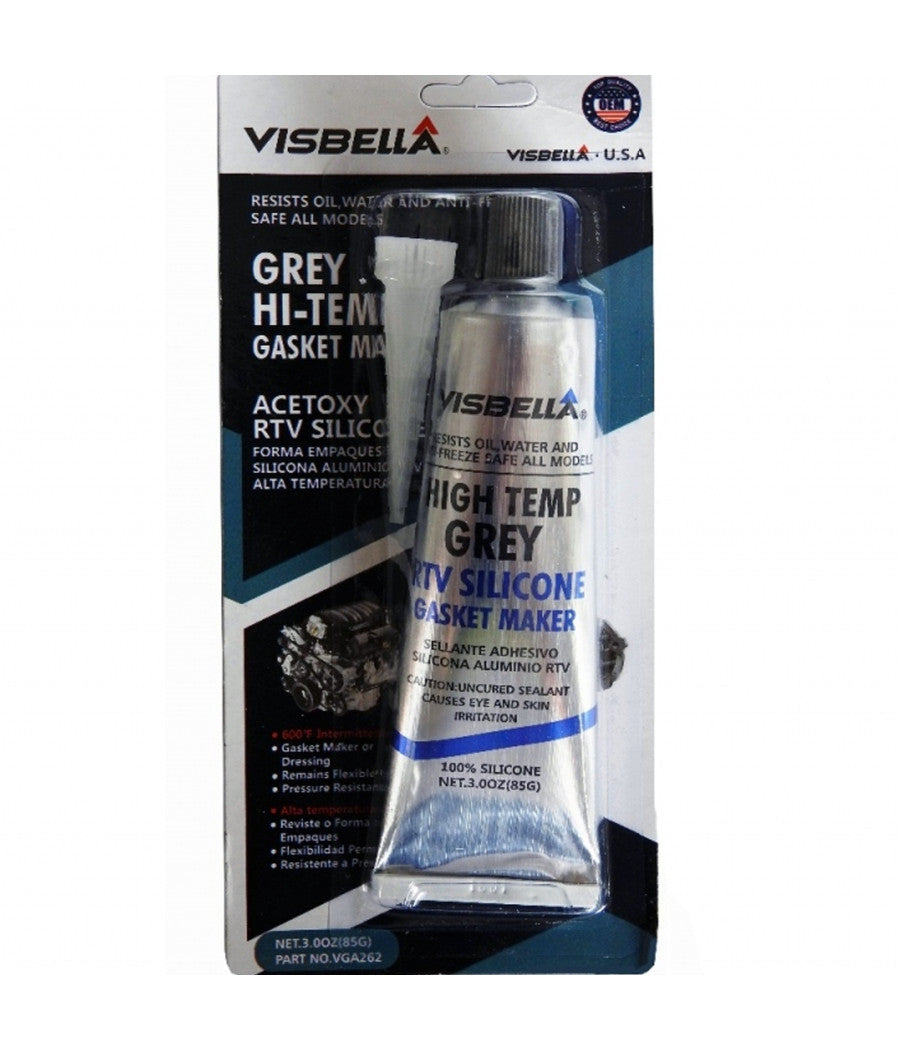 Silicone Sigillante Neutro Rtv Grey Resistente Fino 600 Gradi Giunti Acqua Olio         