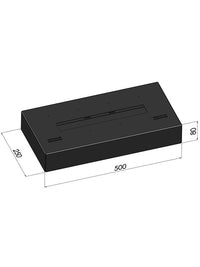 SIMPLE BOX - Biocamino freestanding da appoggio nero opaco Cm 50 - Peso 11 kg - Linea di fuoco 32 cm