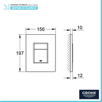 Sistema di scarico wc Grohe da incasso con placca cromata