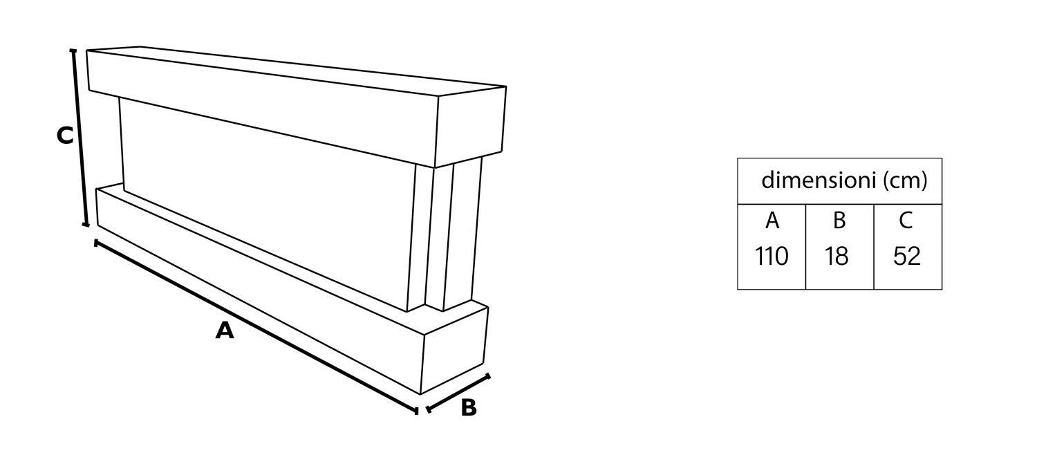 Caminetto elettrico ALARO NERO TEMPO STYLE con cornice di legno effetto fuoco 3 colorazioni 750 - 1.500 W